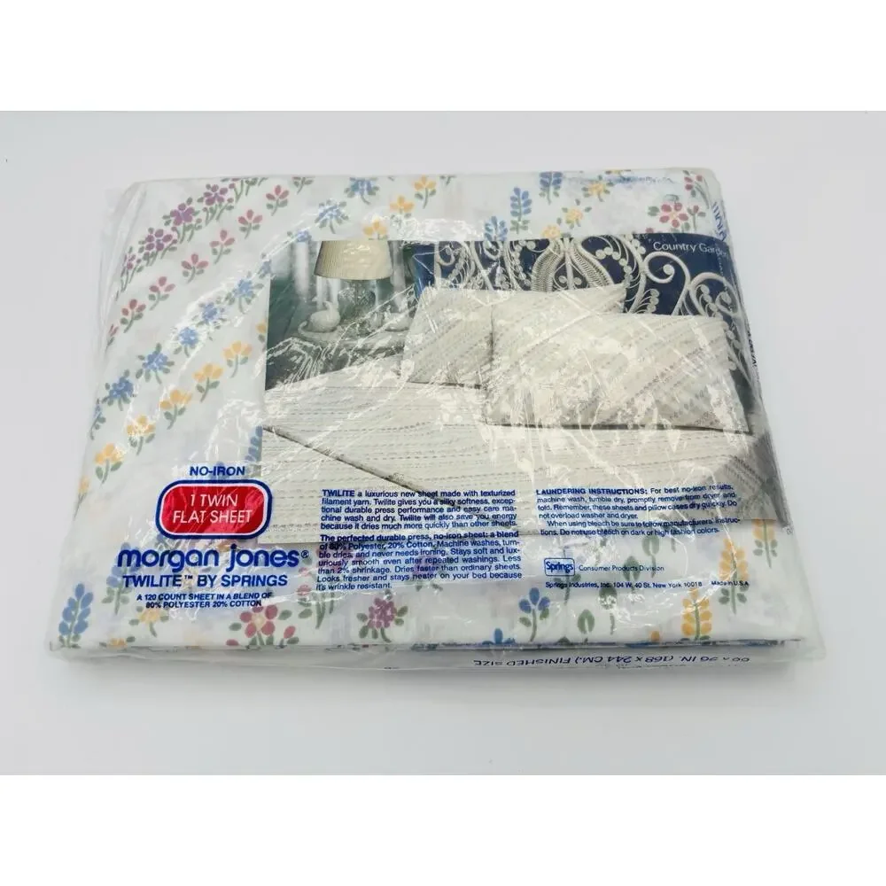 Morgan Jones Twilite By Springs Vintage Twin‎ Fitted Sheet No-Iron